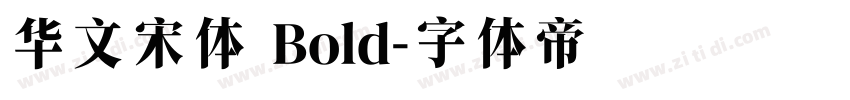 华文宋体 Bold字体转换